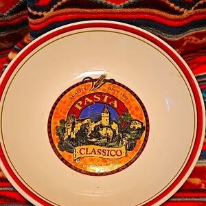 Vintage Large Italian CIC Ceramic Pasta Classico Serving Bowl